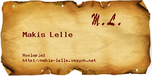 Makis Lelle névjegykártya